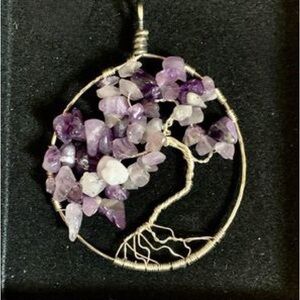 NWOT Amethyst Tree of Life Necklace